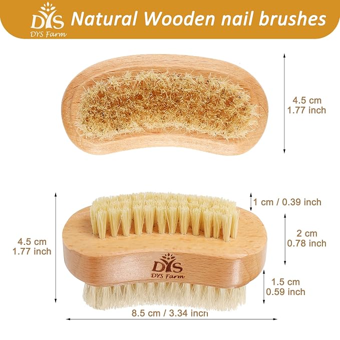 Wooden Finger Nail Brush to Clean Nails, Nail Scrubber - Image 2