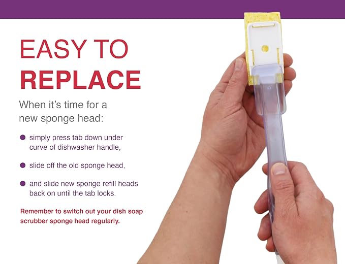 Arrow Home Products Dish Sponge w/Soap Dispenser Handle & 2 Refill Sponges - Image 8
