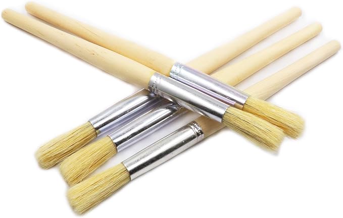 LBY 5pcs Natural Pig Bristle Espresso Maker Cleaning Brush, 195mm Household - Image 7