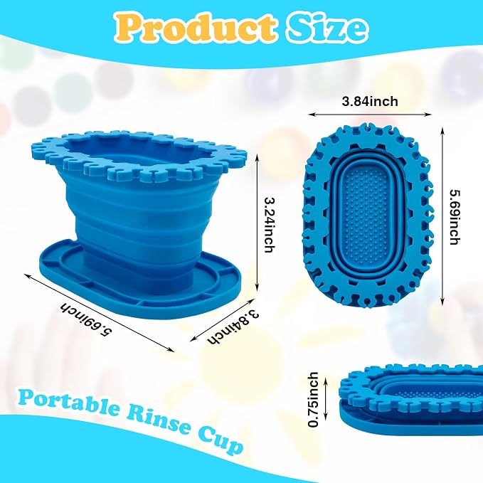 Foldable Silicone Paint Brush Cleaner Cup - Image 4