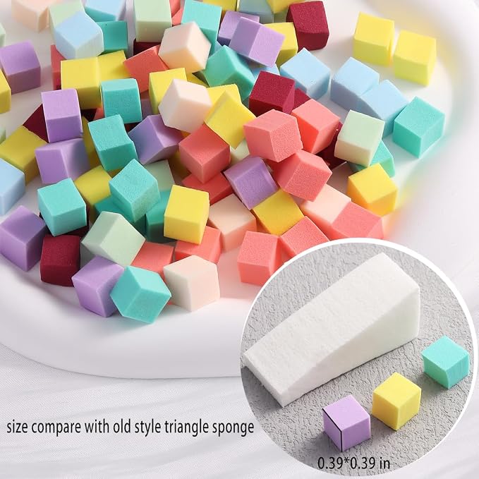 100Pcs Soft Nail Sponges for Ombre Mini Nail Art Sponges - Image 3