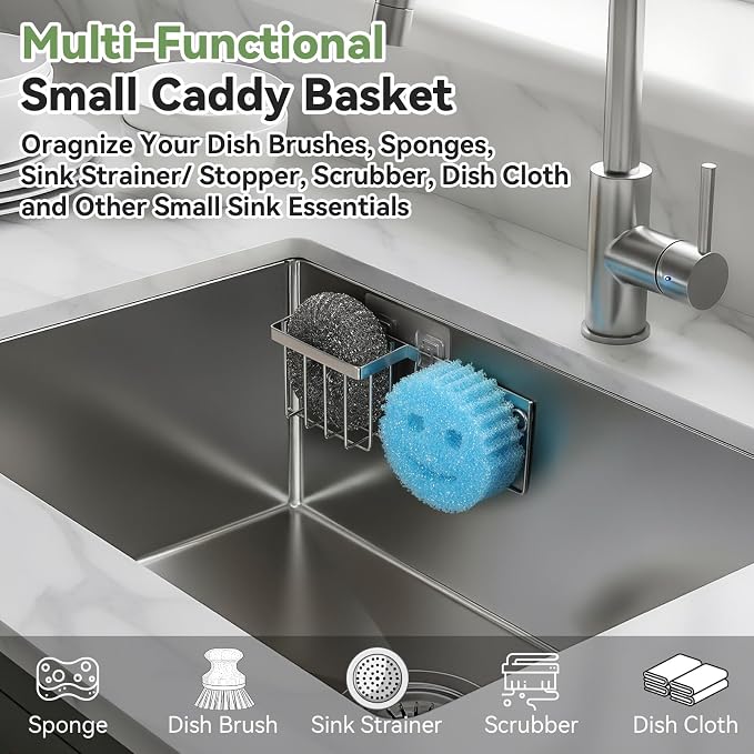 Sponge Holder for Kitchen Sink, Sponge Caddy for Scrub Daddy / Scrub Mommy - Image 6