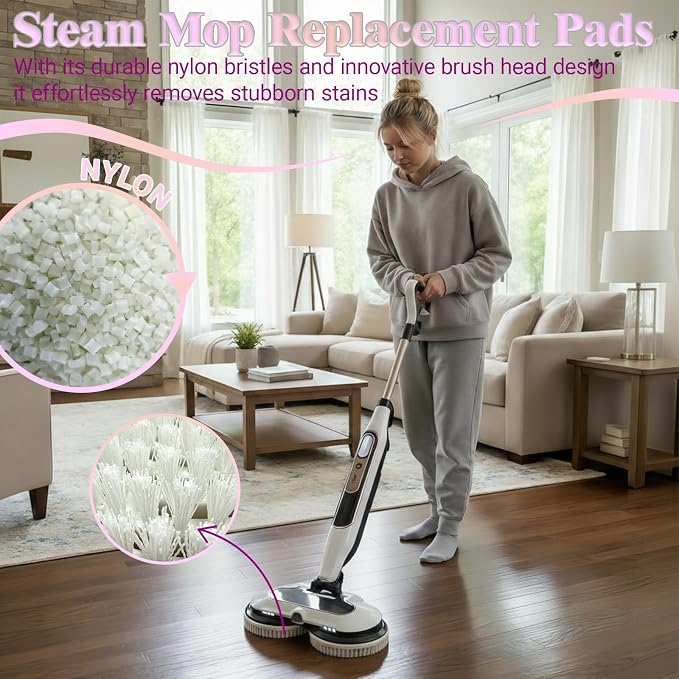 Steam Cleaner Mop Replacement Brush Heads - Image 5