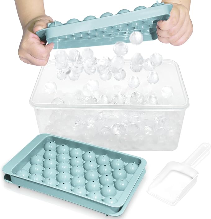 WIBIMEN Ice Cube Tray with Lid and Bin by WIBIMEN