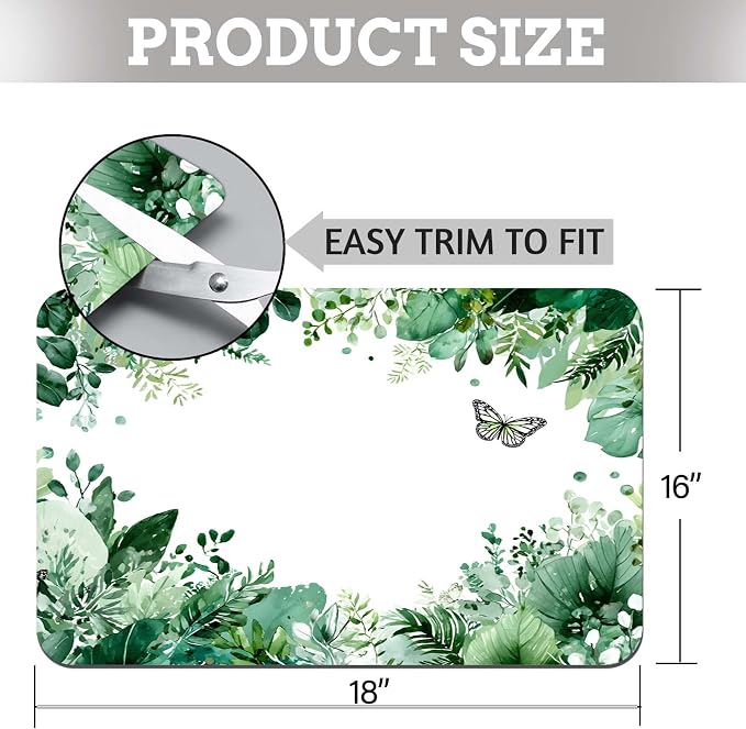 MCALK Green Leaves Dish Drying Mat - Image 6