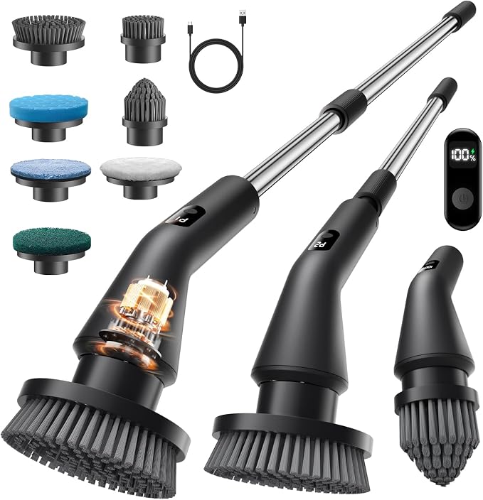 Electric Spin Scrubber, 2025 New Cordless Cleaning Brush by Topmako