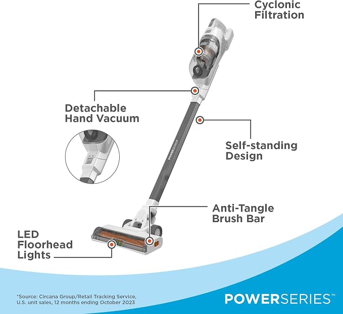 BLACK+DECKER POWERSERIES+ 20V MAX Cordless Stick Vacuum Cleaner - Image 2