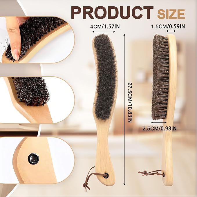 Felt Hat Brush, Felt Hat Cleaner Horse Hair Cowboy Hat Brush Cleaning Kit Hat - Image 7