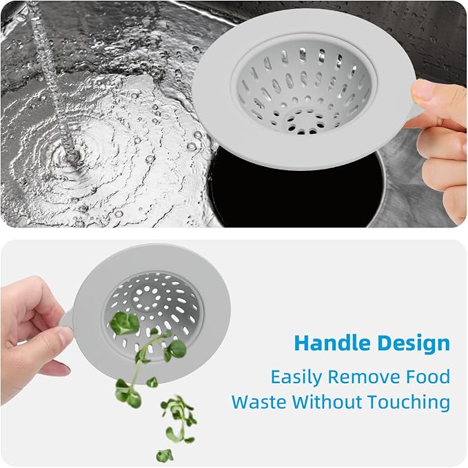 4 Pack Silicone Kitchen Sink Drain Catcher - Image 4