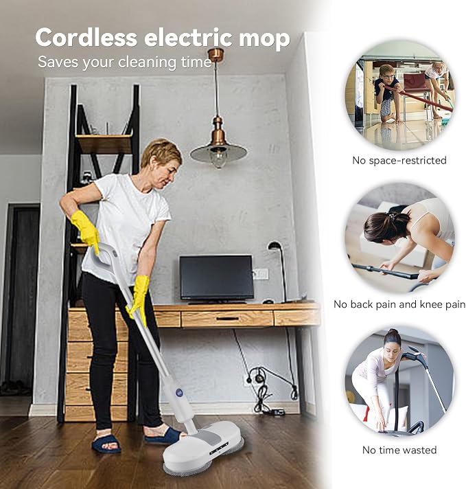 Cordless Electric Mop, Dual Motor Powerful Spin, Cordless Mop - Image 7