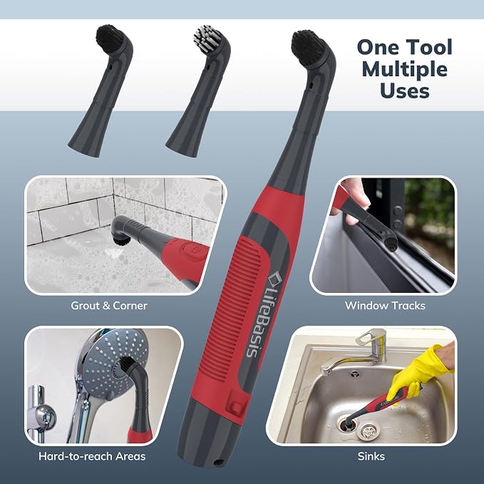 LifeBasis Cordless Electric Cleaning Brush, Mini Power Scrubber - Image 6