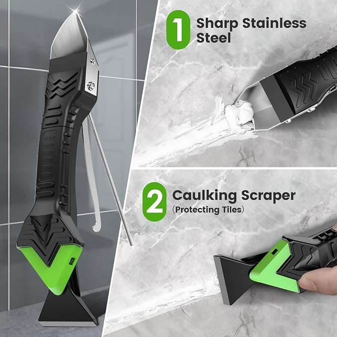 Caulking Tool 5 in 1 Silicone Caulking Grout Removal Sealant Finishing Tool - Image 3