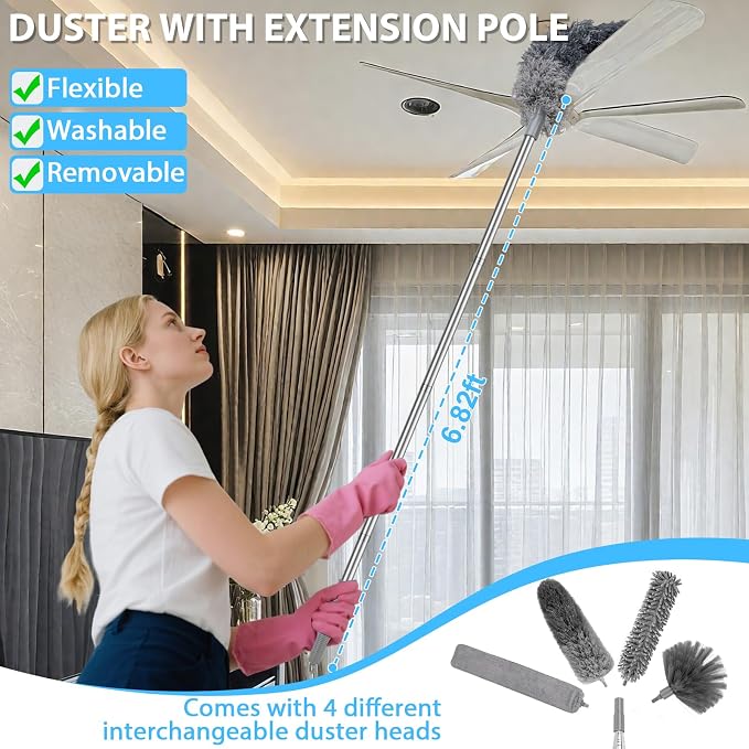 THINKWORK Microfiber Duster for Cleaning Car Cleaning Kit, Car Interior - Image 5