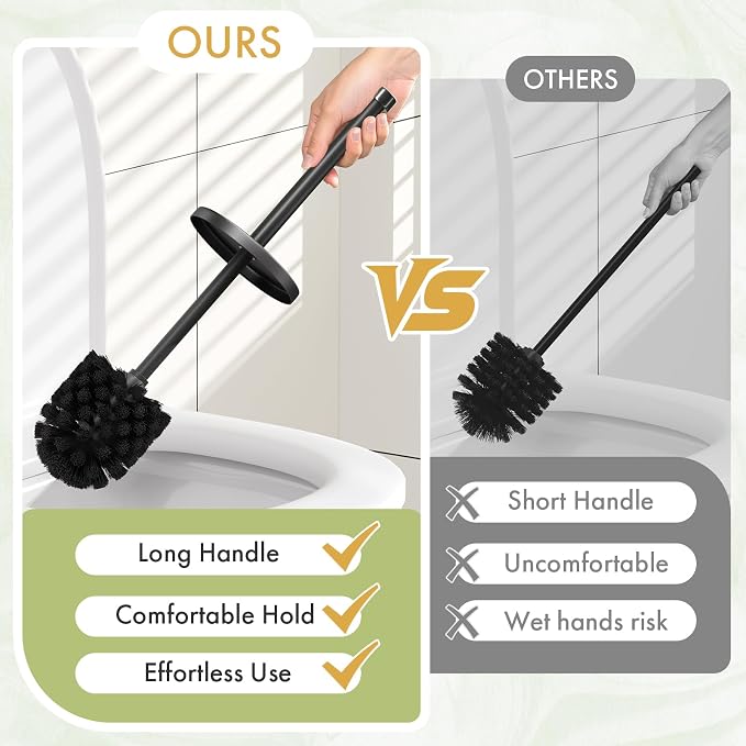 Toilet Bowl Brush and Holder Set 2 Pack - Image 5