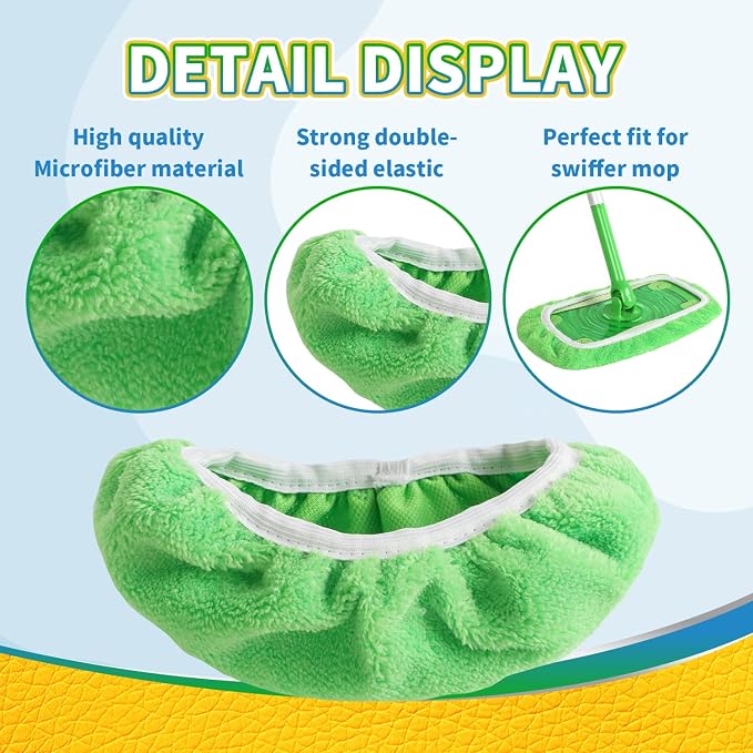5 Pack Reusable 100% Chenille Mop Pads Compatible - Image 4