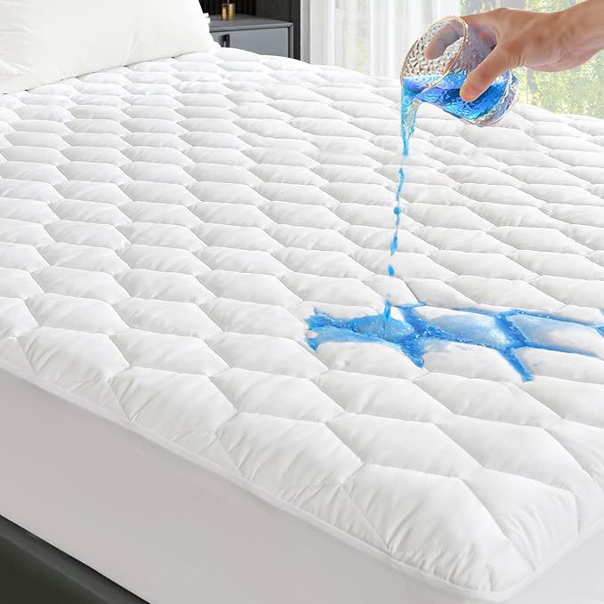 GRT Queen Mattress Protector Waterproof, 100% Waterproof Quilted Fitted by GRT