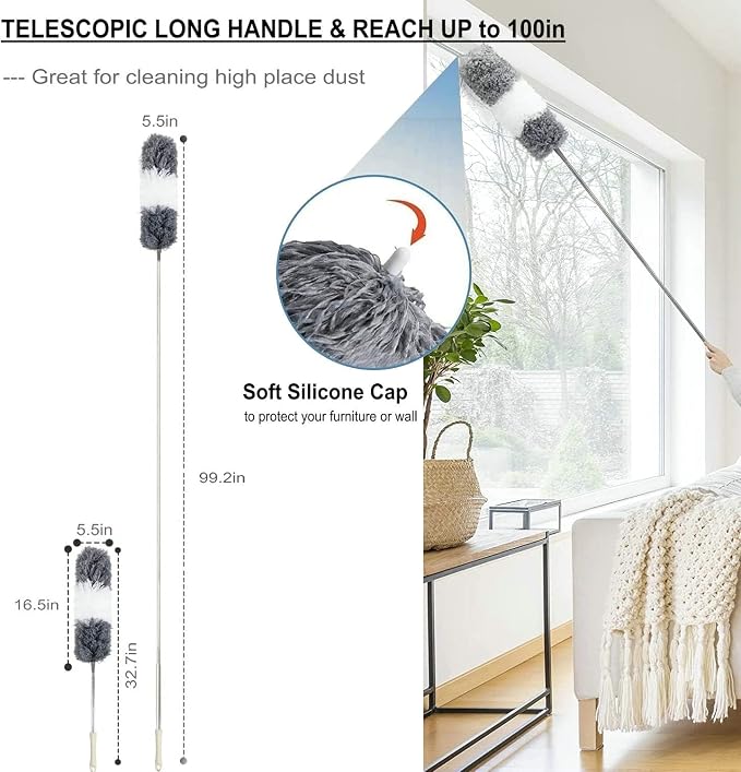 Microfiber Duster Kit High Reach Ceiling Fan Duster - Image 4