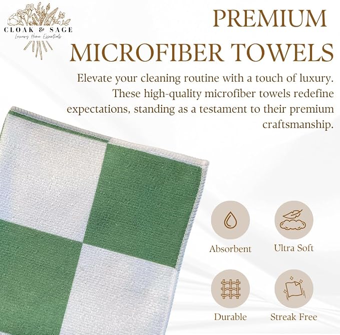 Microfiber Cleaning Cloths 13x13 – Lint-Free, Streak-Free Reusable Towels - Image 2