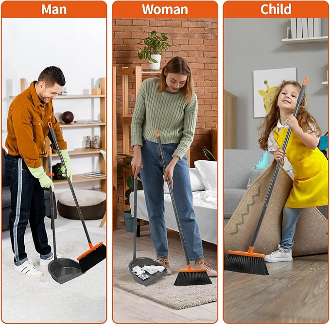 Long Handle Broom with Dustpan Combo Set - Image 6