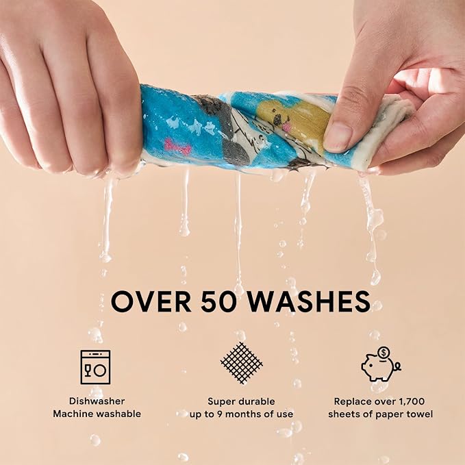 RECYCO Swedish Dishcloths for Kitchen | 6 Pack Doggy Daydreams Washable Dish - Image 5