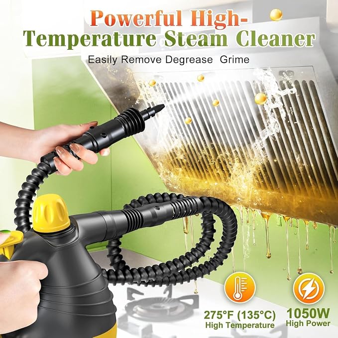 Handheld Pressurized Steam Cleaner, 1050W Multi-Surface Steamer - Image 2