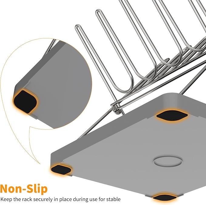 Bottle Drying Rack, Stainless Steel Foldable Water Bottle Drying Rack Organizer - Image 7