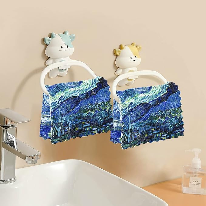 ALAZA Dish Towels Kitchen Cleaning Cloths Vincent Van Gogh Starry Night Dish - Image 5