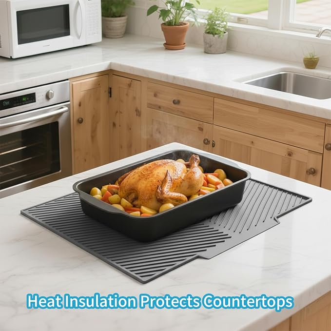Silicone Dish Drying Mat for Kitchen Counter - Image 4