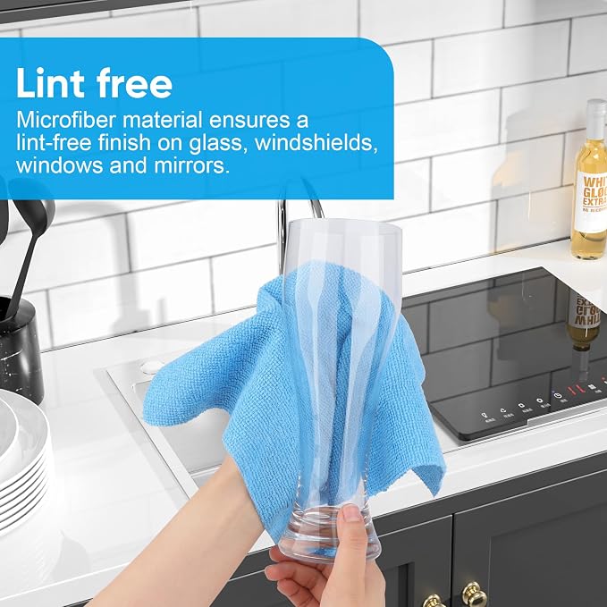 Microfiber Cleaning Cloth, 300 Sheets Shop Towels Commercial Grade Washcloths - Image 5