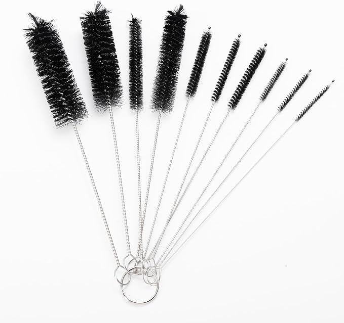 10-Pack Straw Cleaner Brush Set, 8.3" Long Nylon Tube Brushes by Unknown