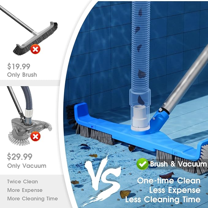 20" 2 in 1 Pool Brush Vacuum Head - Image 5