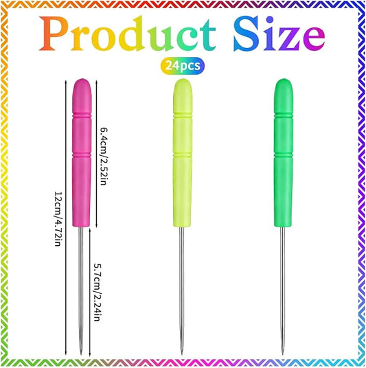 TIESOME 24Pcs Sugar Stir Needle Scriber Needle Biscuit Icing Pin DIY Baking Pin - Image 2