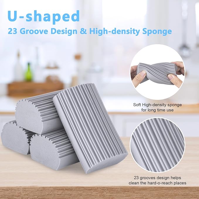 4 Pack Damp Clean Duster Sponge, Magic Sponge Eraser - Image 5