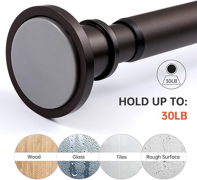 BRIOFOX Industrial Shower Curtain Rod - Image 4
