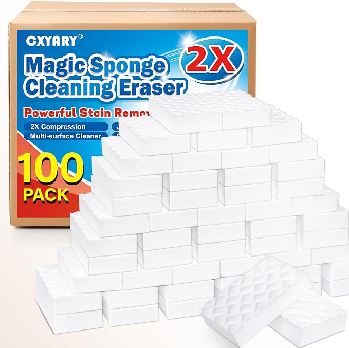 Magic Sponges Cleaning Eraser, Cleaning Supplies by CXYARY