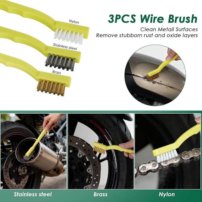 9 Pack Motorcycle Cleaning Kit, Motorcycle Detailing Kit - Image 6
