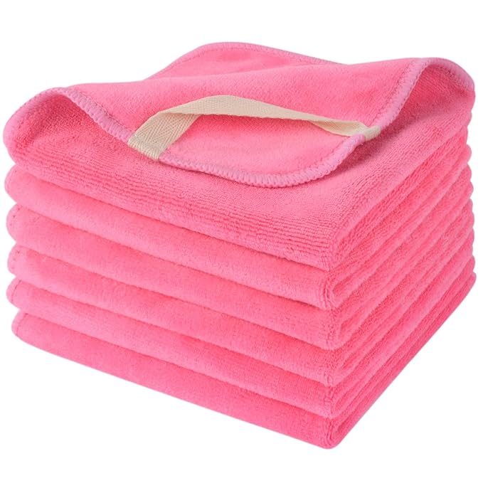 SINLAND Microfiber Facial Cloths Fast Drying Washcloth 12inch x 12inch Dark by SINLAND