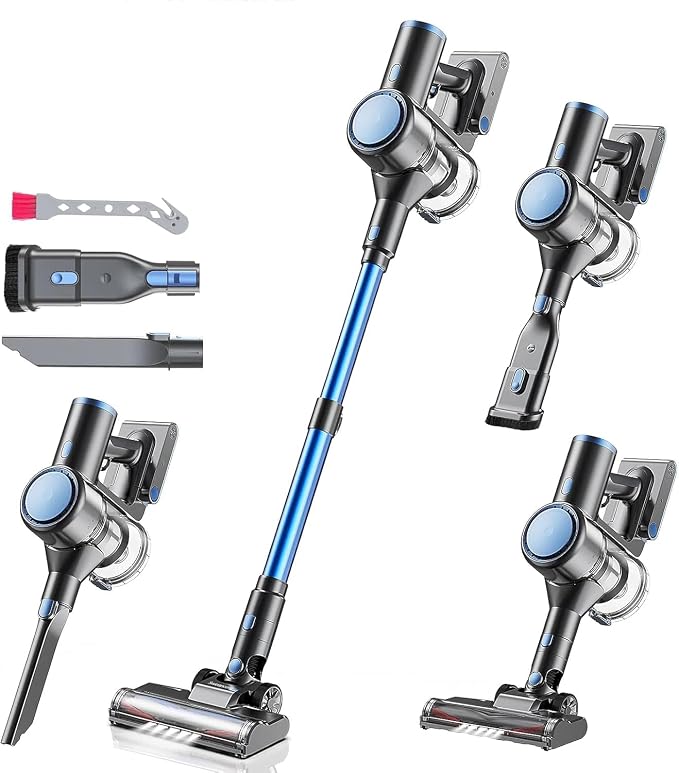 Cordless Vacuum Cleaner, with Headlights, Stick Vacuum Lightweight Handheld by Sweepcent