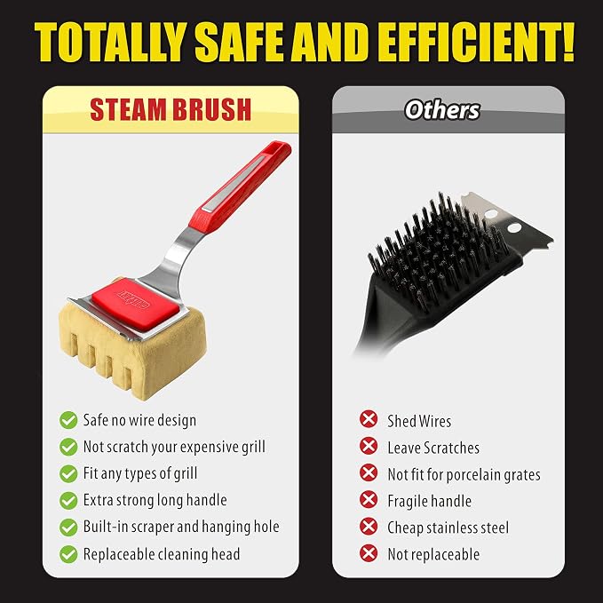 GRILLART Bristle-Free BBQ Grill Brush Replacement Head – Heavy-Duty Scraper Tool - Image 7