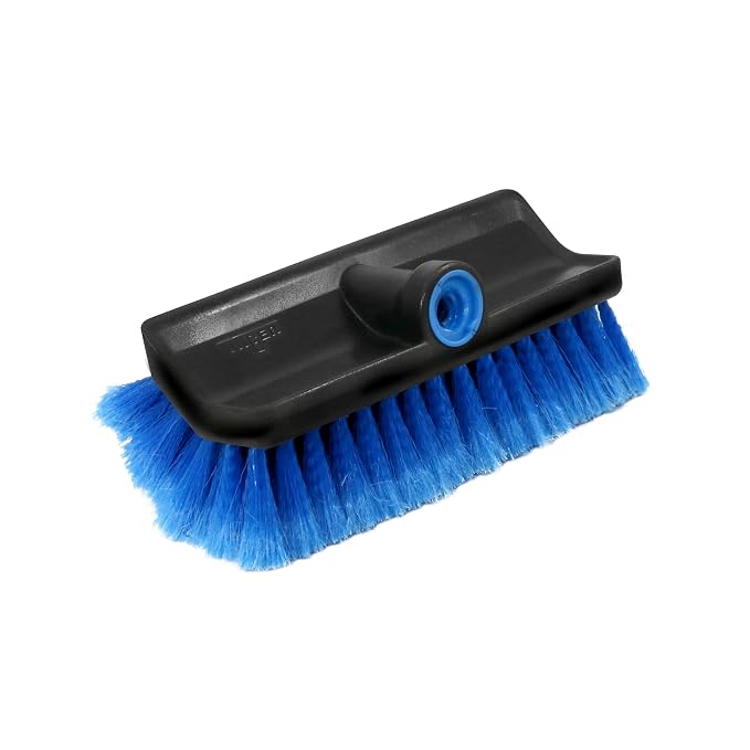 Unger Professional Lock-On HydroPower 10” Bi-Level Soft Wash Brush, Compatible by Unger