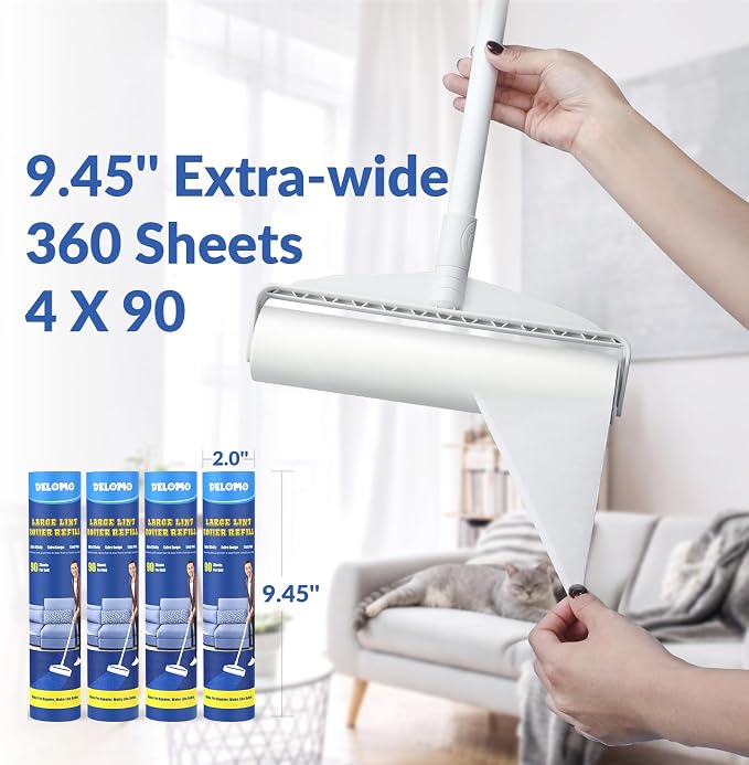 DELOMO Large Lint Roller Refills – Compatible Only - Image 5