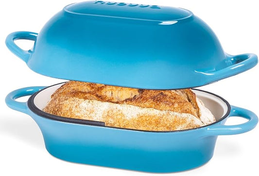 Dutch Oven For Sourdough Bread Baking – Enamelled Cast Iron Bread Loaf Pot – by Nuovva