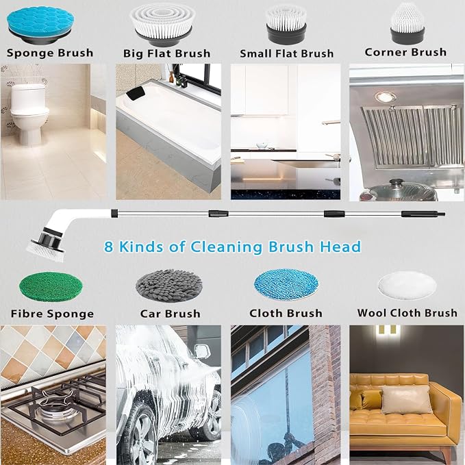 MGLSDeet Electric Spin Scrubber Scrub Brush, Rechargeable Cleaning Brush - Image 3
