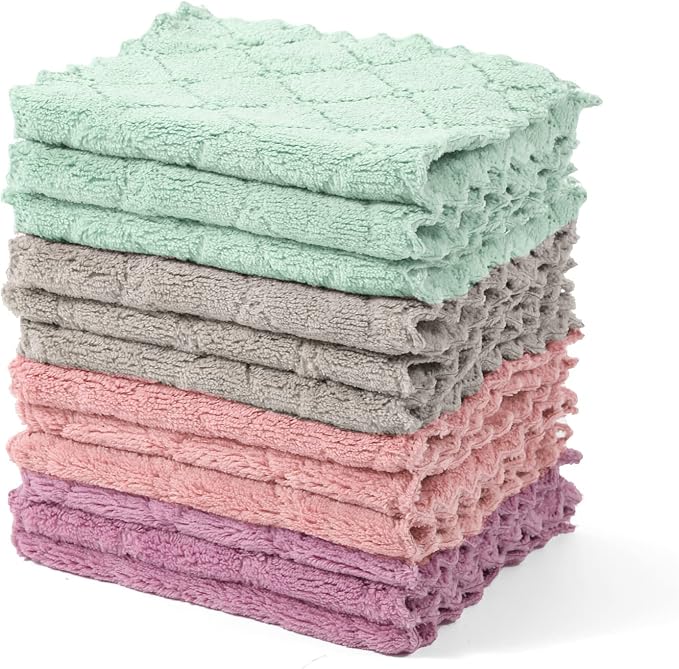 UMANI 12 Pack Kitchen Dish Cloths, Ultra Soft Absorbent Quick Drying Dish Towels by UMANI