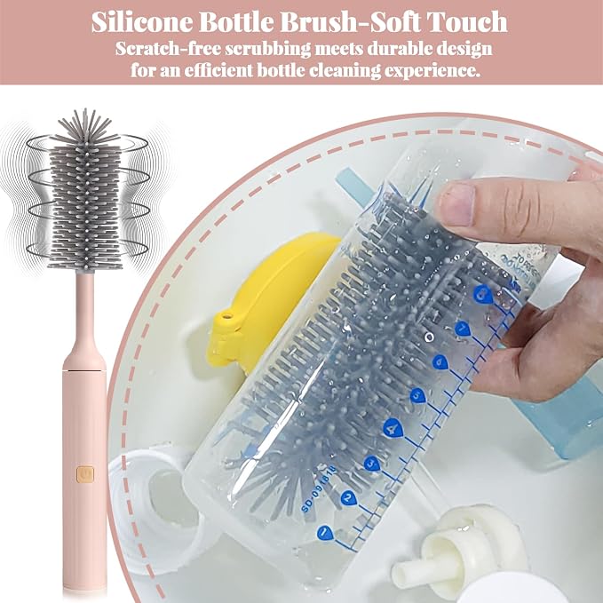 Electric Cleaning Brush with USB Rechargeable Electric Bottle Brush Cleaner and - Image 4