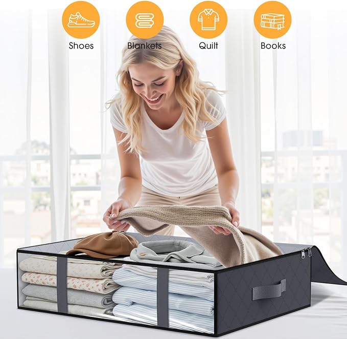 StorageRight Under Bed Storage Bins, Breathable Organizer - Image 7