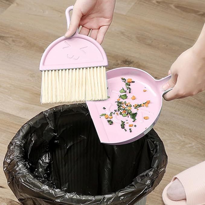 Mini Broom and Dustpan Set for Desk, Small Hanging Keyboard Cleaning Kit - Image 6