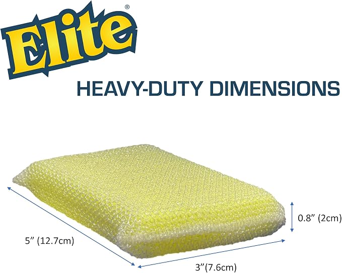 Elite HD All Purpose Cleaning Pad, 2 Pack, Non Scratch, Dish Sponge, Made in - Image 6