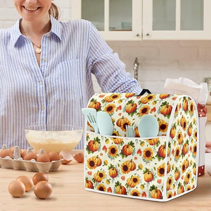 Sunflower Mixer Cover for Kitchen Aid 6-8 Qt Mixer Small Appliance Dust Covers Universal for Air Fryers, Coffee Makers, Fall Decoration for Home Gift for Friends