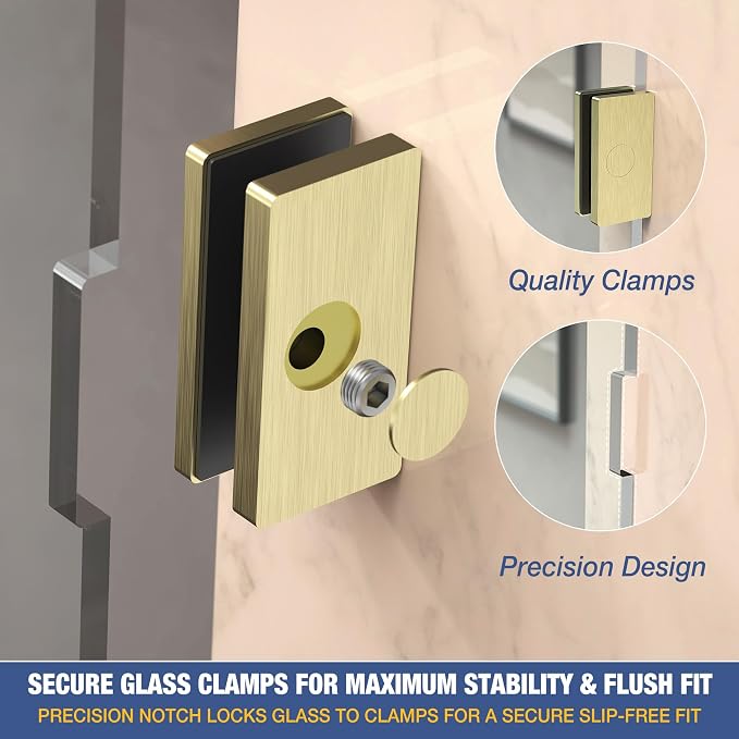 Shower Glass Panel 36" x 79" Easy-to-Clean Treated, 3/8" Tempered Glass Shower - Image 4
